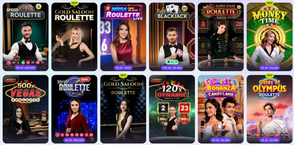 Live Dealer Casino Games Available on Vipsta